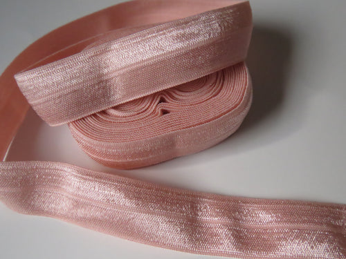 4.5m Light Peach 20mm wide fold over elastic FOE foldover elastic