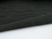 Load image into Gallery viewer, 1.3m Garros Black 100% merino wool jersey knit fabric 165g