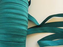 Load image into Gallery viewer, 1m Mallard green  15mm fold over elastic  foldover FOE elastic