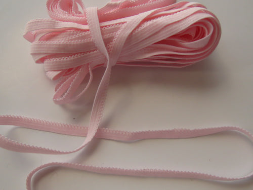 1m Baby pink Stretch lace Elastic trim 6mm wide- underwear, crafts etc.