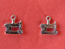 Load image into Gallery viewer, 1 x Sewing Machine Charms - silver look  12mm wide x 14mm high