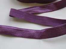 Load image into Gallery viewer, 1.5m 15mm wide Amethyst Purple Fold over elastic foldover FOE 15mm