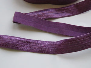 5m 15mm wide Amethyst Purple Fold over elastic foldover FOE 15mm