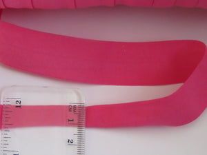 5m Bright Pink Matte Fold over elastic FOE FOldover elastic 20mm