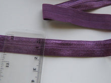 Load image into Gallery viewer, 1.5m 15mm wide Amethyst Purple Fold over elastic foldover FOE 15mm