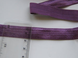 1m 15mm wide Amethyst Purple Fold over elastic foldover FOE 15mm