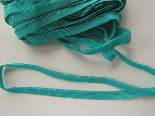 1m Sea green Stretch lace Elastic trim 6mm wide- underwear, crafts etc.