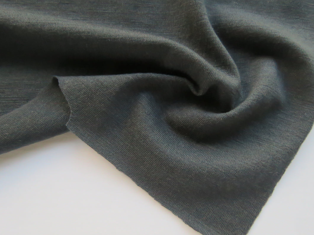 1.2m Chilcott Charcoal grey 82% Merino, 13% nylon 5% elastane jersey knit- Extra wide 180cm