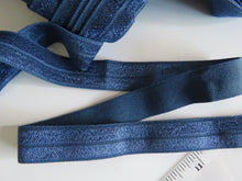 Load image into Gallery viewer, 5m Navy Blue Fold over elastic foldover foe 15mm