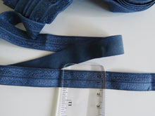 Load image into Gallery viewer, 10m Navy blue 15mm fold over elastic foldover foe