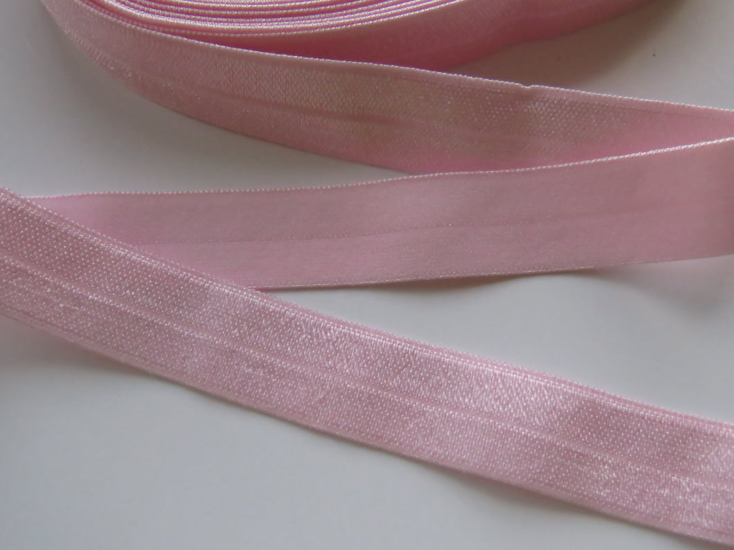 1m 15mm wide Neon Pearl Pink Fold over elastic foldover FOE 15mm