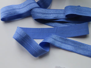 5m Wisteria Blue 20mm fold over elastic