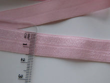 Load image into Gallery viewer, 1m 15mm wide Neon Pearl Pink Fold over elastic foldover FOE 15mm