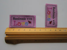 Load image into Gallery viewer, 10 Light Pink Hand Made labels 50x 23mm