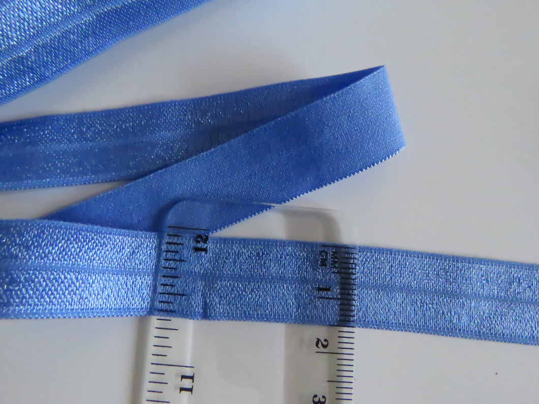 10m Wisteria Blue Fold over elastic foldover FOE 15mm