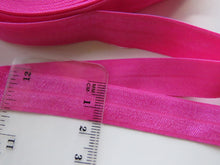 Load image into Gallery viewer, 1m 15mm wide Neon Rose Pink Fold over elastic foldover FOE 15mm