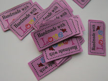 Load image into Gallery viewer, 10 Light Pink Hand Made labels 50x 23mm