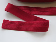 Load image into Gallery viewer, 1m Scarlet red Fold over elastic foldover FOE 15mm