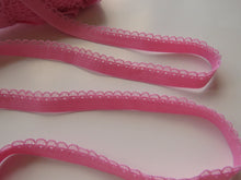 Load image into Gallery viewer, 1m Mid Pink Stretch Elastic trim 11mm wide- underwear, crafts etc.