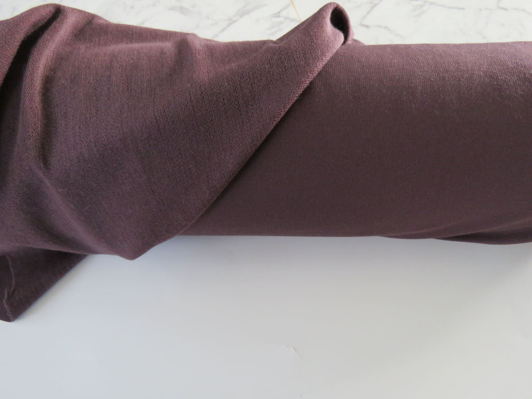 2.7m Rodeo Brown 38% Merino 44% Polyester 16% elastane 250g sweatshirt fabric 170cm wide- precut