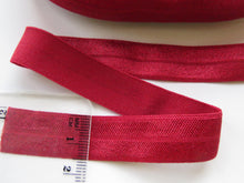 Load image into Gallery viewer, 1m Scarlet red Fold over elastic foldover FOE 15mm