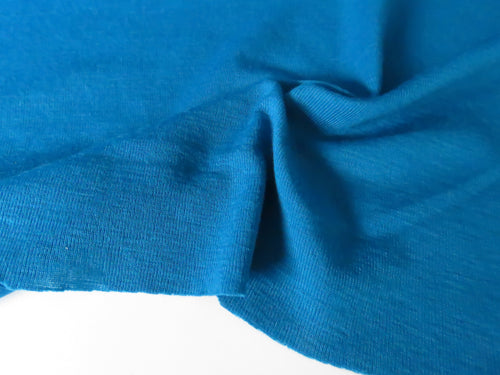 2.5m Bellevue Teal Rib Knit 100% Merino 185g 175cm wide - note this fabric is EXTRA wide