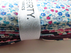 Liberty Fabrics Flower Show-Midnight Garden Fat Quarter Bundle of 5 different fabrics Bundle #A –5 fabrics Each one is  55X45CM