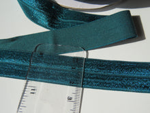 Load image into Gallery viewer, 5m Mallard teal 20mm Fold over elastic FOE elastic Foldover