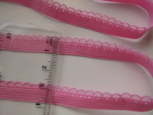 Load image into Gallery viewer, 1m Mid Pink Stretch Elastic trim 11mm wide- underwear, crafts etc.