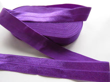 Load image into Gallery viewer, 1m Plum Purple 20mm Fold over elastic FOE elastic Foldover