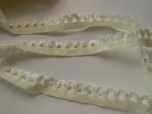 Load image into Gallery viewer, 1m Cream Lacy trim Stretch Elastic trim 11mm wide- underwear, crafts etc.