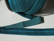 Load image into Gallery viewer, 5m Mallard teal 20mm Fold over elastic FOE elastic Foldover