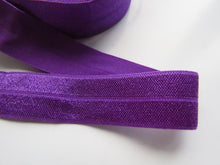 Load image into Gallery viewer, 5m Plum Purple 20mm Fold over elastic FOE elastic Foldover