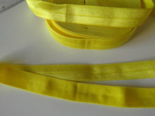 Load image into Gallery viewer, 10m Bright Yellow 15mm fold over elastic foldover FOE