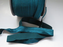 Load image into Gallery viewer, 5m Mallard teal 20mm Fold over elastic FOE elastic Foldover