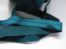 Load image into Gallery viewer, 10m Mallard teal 20mm Fold over elastic FOE elastic Foldover