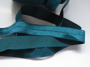 10m Mallard teal 20mm Fold over elastic FOE elastic Foldover