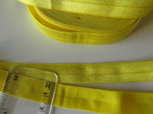 Load image into Gallery viewer, 10m Bright Yellow 15mm fold over elastic foldover FOE