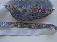 Load image into Gallery viewer, 5m Paisley Print 15mm wide Fold over elastic