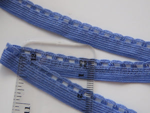 1m Cornflower Blue Stretch Elastic trim 11mm wide- underwear, crafts etc.