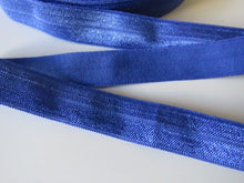 Load image into Gallery viewer, 10m Bright Blue 15mm fold over elastic foldover FOE