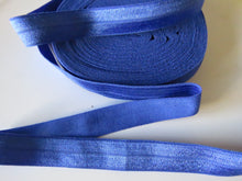 Load image into Gallery viewer, 10m Bright Blue 15mm fold over elastic foldover FOE