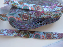 Load image into Gallery viewer, 5m Paisley Print 15mm wide Fold over elastic