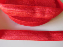 Load image into Gallery viewer, 10m Bright Red 15mm fold over elastic foldover FOE