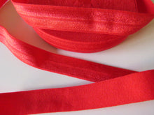 Load image into Gallery viewer, 10m Bright Red 15mm fold over elastic foldover FOE