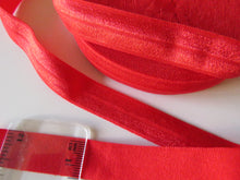 Load image into Gallery viewer, 10m Bright Red 15mm fold over elastic foldover FOE