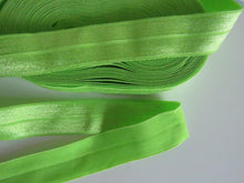 Load image into Gallery viewer, 4m Apple green 20mm Fold over elastic FOE elastic Foldover