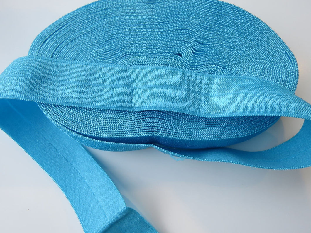 3.35m Turquoise Blue 20mm Fold over elastic FOE Foldover elastic