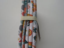 Load image into Gallery viewer, Doggy Day Out Fabric Bundle of 5 Fat Quarters. Mixed prints- 100% cotton. 50 x 52cm per piece