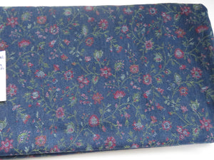 1.33m Soft woven floral denim tapestry fabric 150cm wide